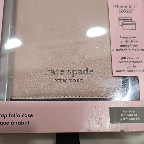 Kate Spade Wrap Folio Case- Pale Vellum/Black